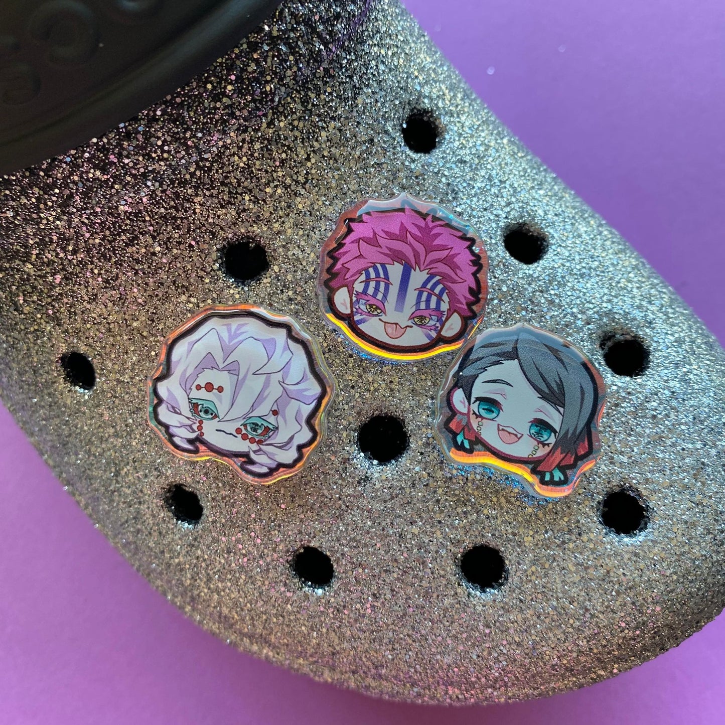 Slayin' Holographic Shoe Charms