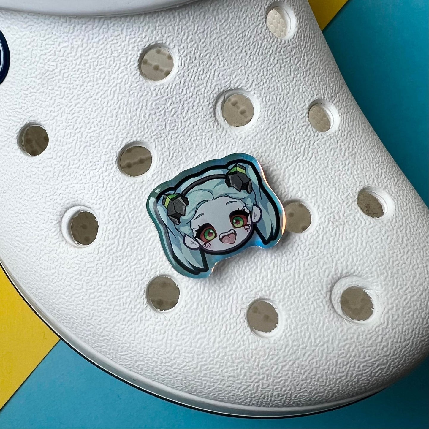 Cyber Holographic Shoe Charms