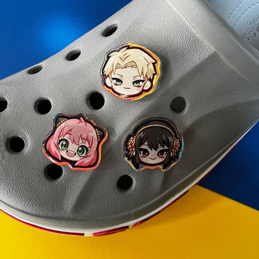 S x F Holographic Croc Charms