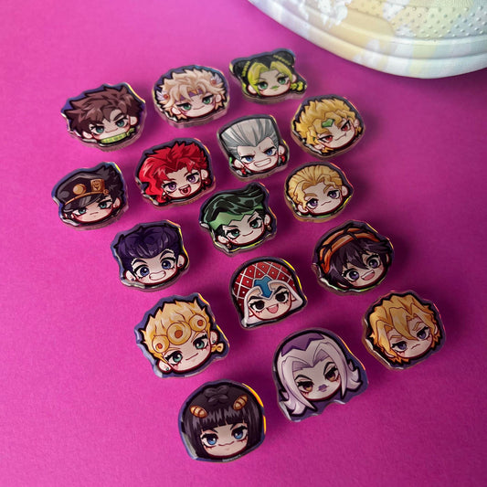 JJBA Holographic Croc Charms