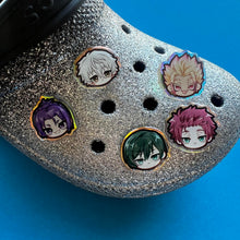 Load image into Gallery viewer, Blue Soccer Holographic Croc Charms
