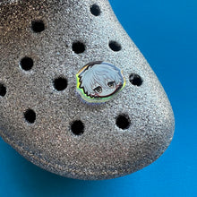 Load image into Gallery viewer, Blue Soccer Holographic Croc Charms
