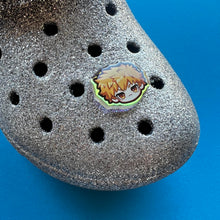 Load image into Gallery viewer, Blue Soccer Holographic Croc Charms
