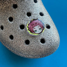 Load image into Gallery viewer, Blue Soccer Holographic Croc Charms
