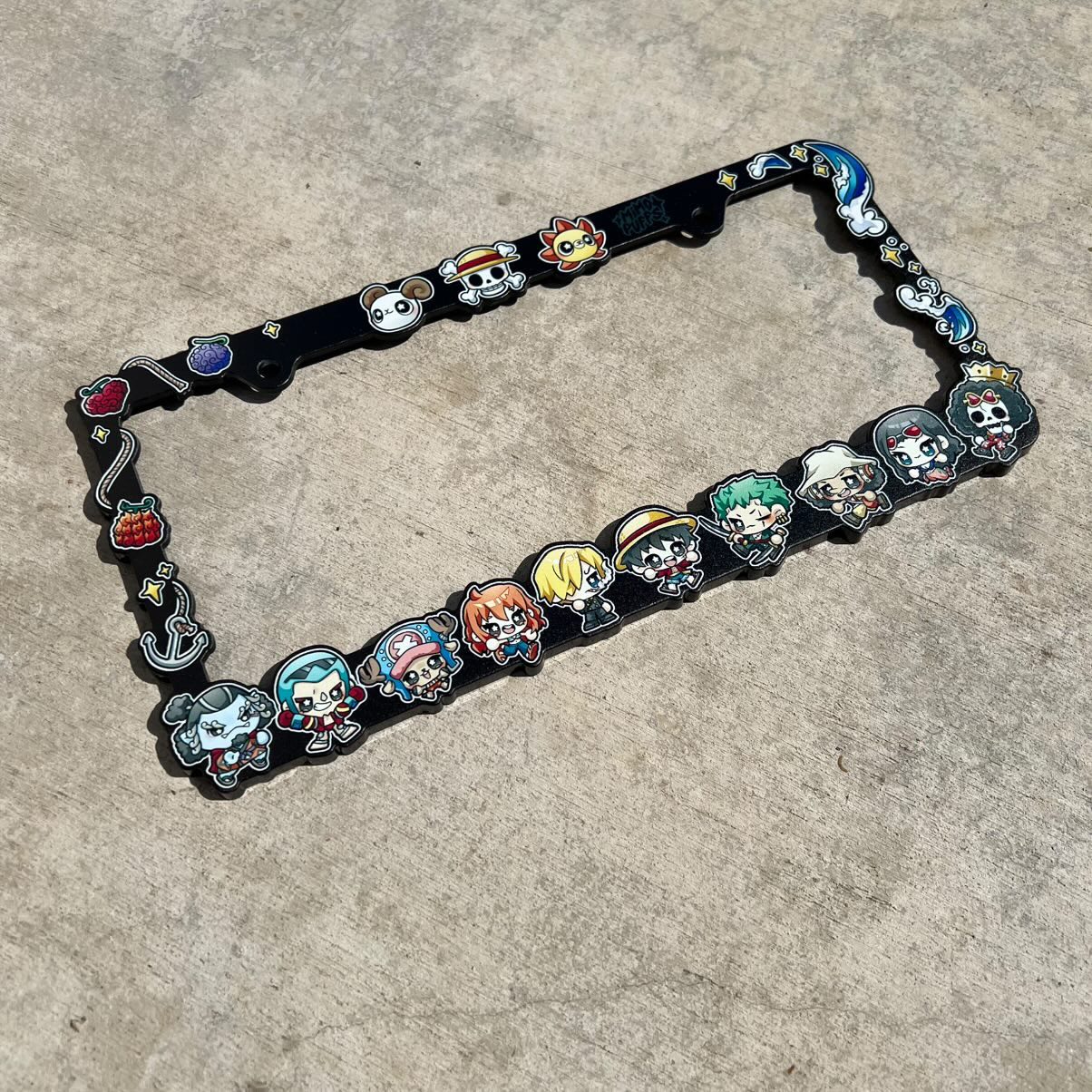 O P License Plate Frame
