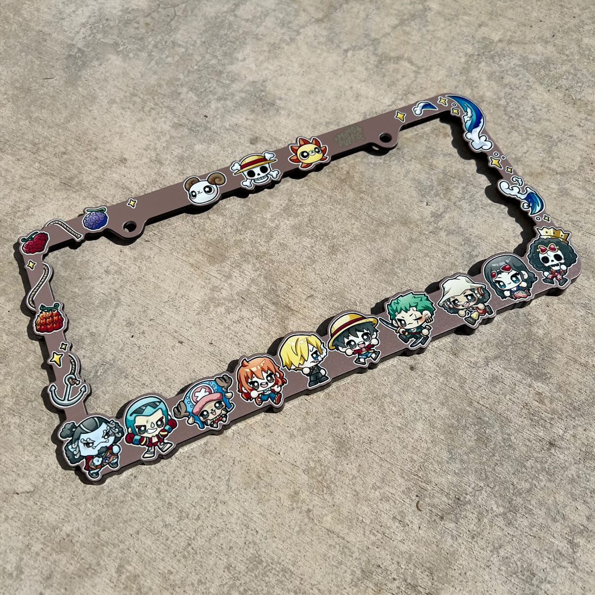 O P License Plate Frame