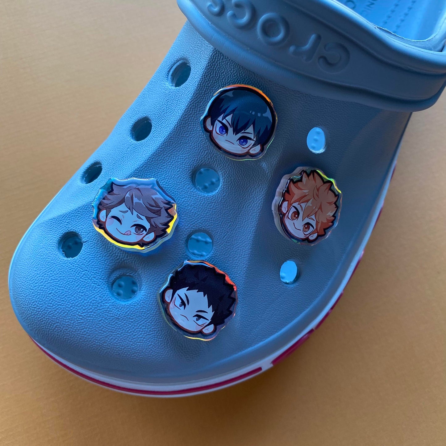 H Q !! Holographic Croc Charms