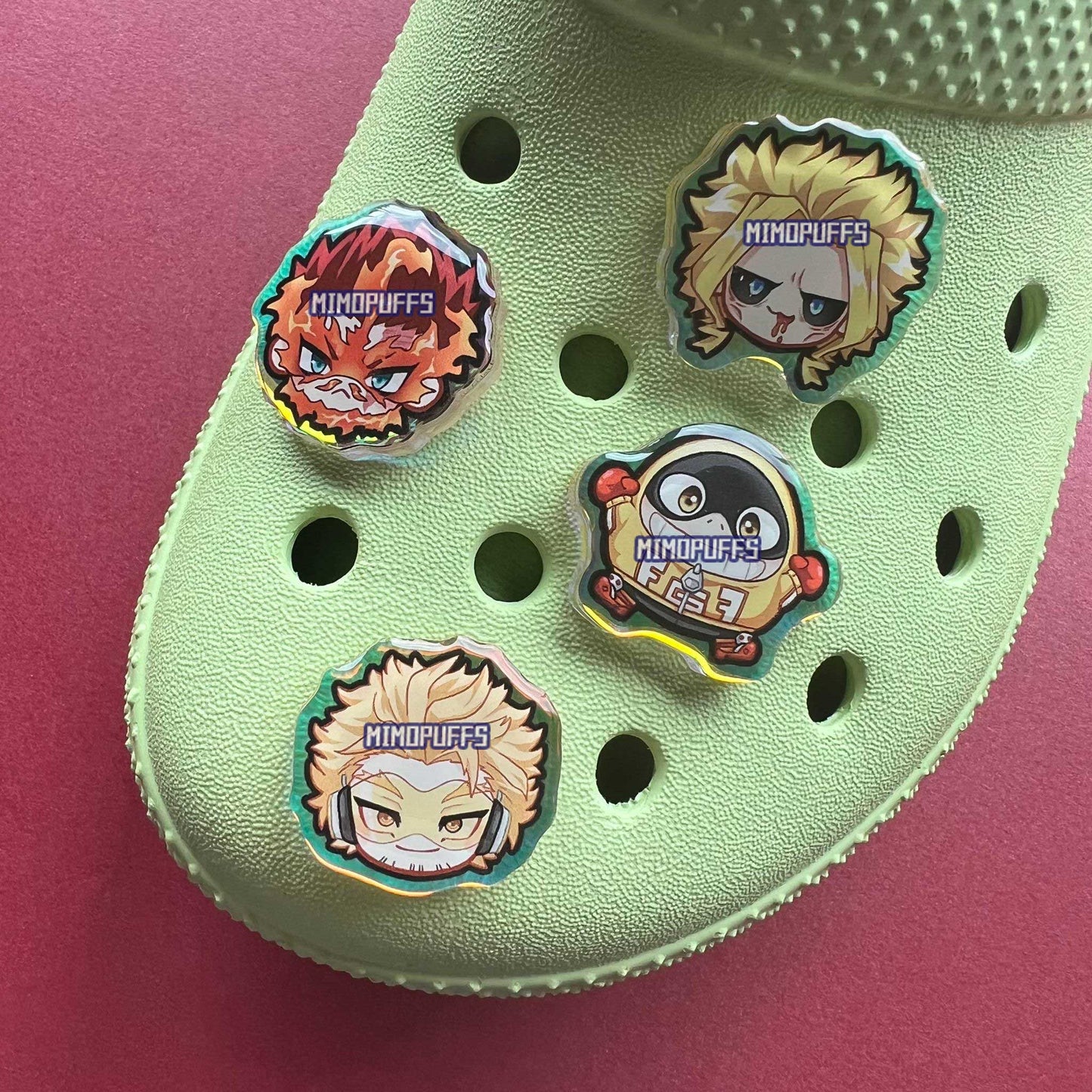 Hero Holographic Croc Charms